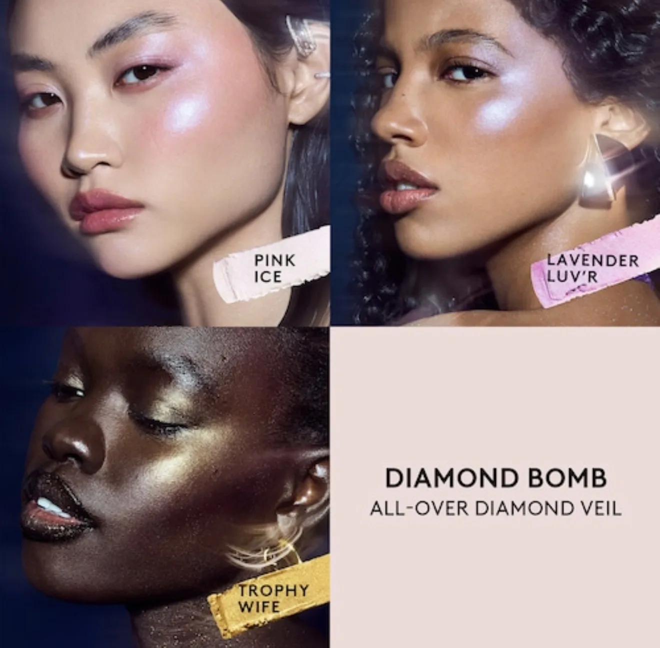 Diamond Bomb All-Over Diamond Veil - Illuminante per viso e corpo
